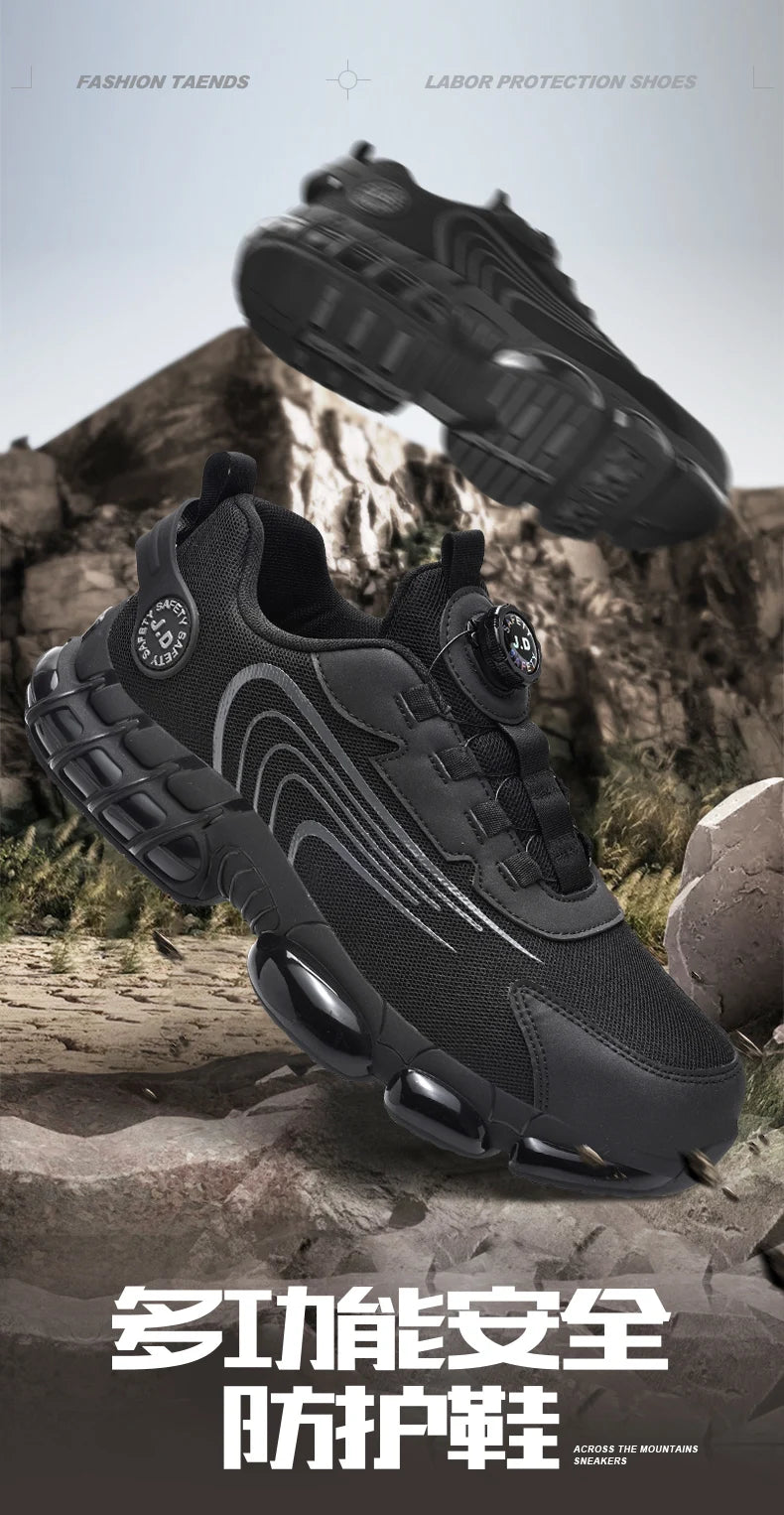 Men's Military Tactical Boots Army Boots Men Side Zipper Military Boots Men Anti-Slip Ankle Boots Work Safety Shoes Hiking Shoe.