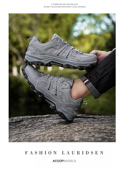 Men‘s Waterproof Hiking Shoes Outdoor Trainers Lace-up Climbing Shoes Women Trekking Sneakers Anti-slip  Tactical Sneaker.