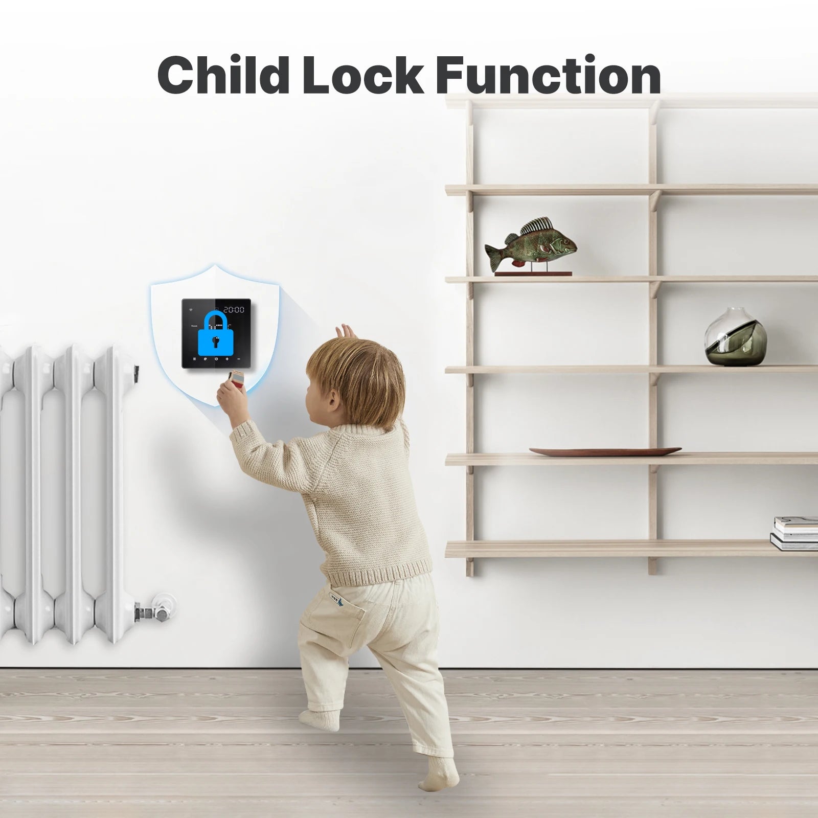 MOES Tuya ZigBee WiFi Smart Thermostat Programmable Temperature Controller for Water Boiler Electric Heating Alexa Google Home.