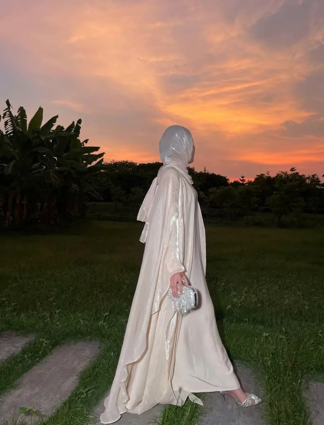 Eid Ramadan Muslim Women Modest Dress 2 Piece Set Arab Open Abayas Vestidos Saudi Cardigan Robe Dubai Morocco Dresses Jalabiya.