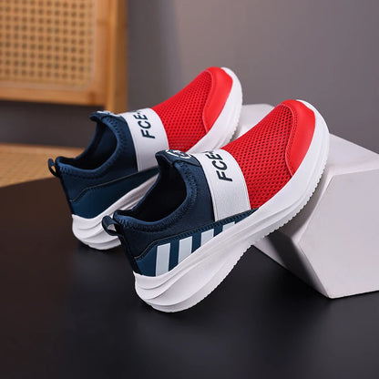 Girls Slip on Shoes Children Sneaker Fashion Knit Fabric Luxury Kids Casual Shoes Lightweight School Sports Girls Shoes
