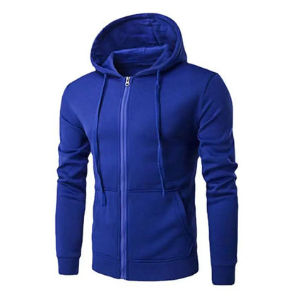 Autumn Men Sweatshirts Long Sleeve Jacket Hoodie Zipper Closure Jacket Male Hoodies Sweatshirt Slim Fit Male Clothing.