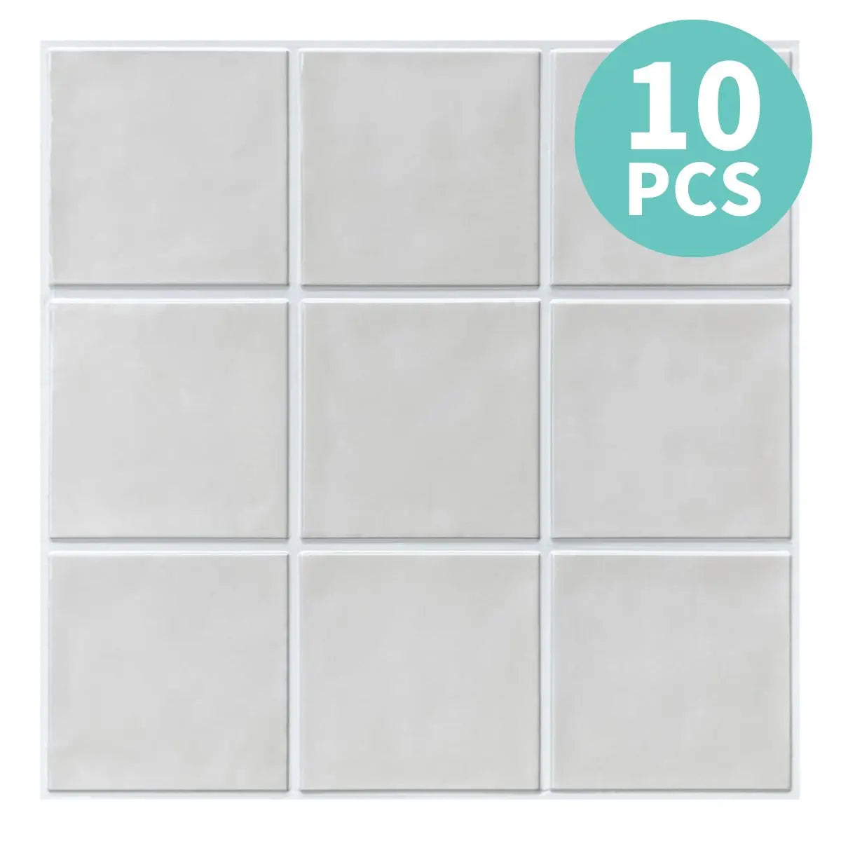 10 PCS Matte Peel-and-Stick Wall Panels, 30 x 30 cm, Waterproof Bathroom Wall Stickers, Wall Decorative Panels, Home Decoration