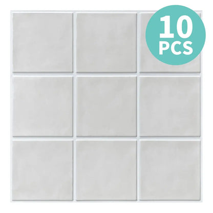10 PCS Matte Peel-and-Stick Wall Panels, 30 x 30 cm, Waterproof Bathroom Wall Stickers, Wall Decorative Panels, Home Decoration