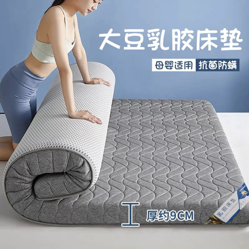 Matratze aus Sojabohnenfaser, Bodenmatte, faltbar, Tatami-Matte mit langsamer Rückfederung, 4/7 cm Dicke, King Twin, Queen-Size-Latex-Schwammbettprodukt