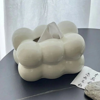 1PC Cloud Design Tissue Boxes Storage Napkin Holder Paper Case Ornament Craft Desktop Tissue Holder Kitchen Tissue Box.