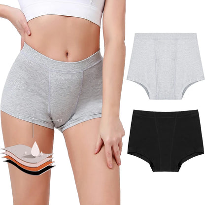 Menstrual Panties Woman Very Abundant Flow Menstrual Boxer Shorts High Waist Period Panties Cotton Menstruation Underwear Cycle.