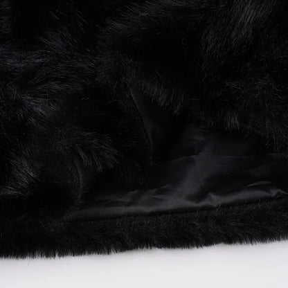 2025 Fall Winter Women Fashion Faux Fur Bodycon Mini Skirts All Matching Basic Casual Streetwear Bottoms Furry Skirt Clubwear.