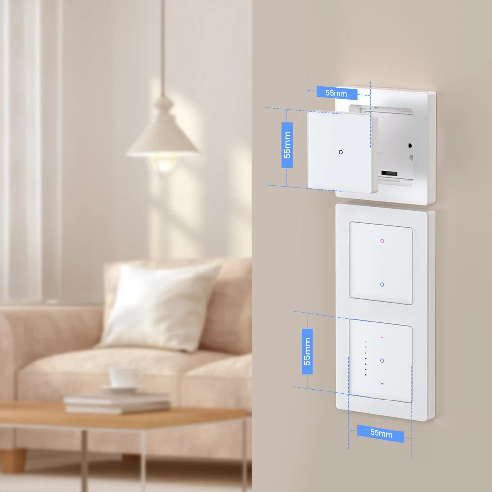 AVATTO Tuya WiFi Smart Licht Schalter Motorisierte Jalousien Shutter Vorhang Schalter Touch Glas Schalter Funktioniert Mit Alexa Google Hause.