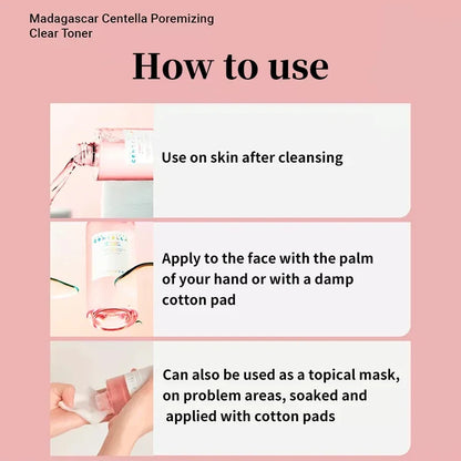 Korean Centella Original Products Pink Salt Fresh Ampoule Toner Facial Serum Cleanser and Moisturiser Cream Skincare Full Set.