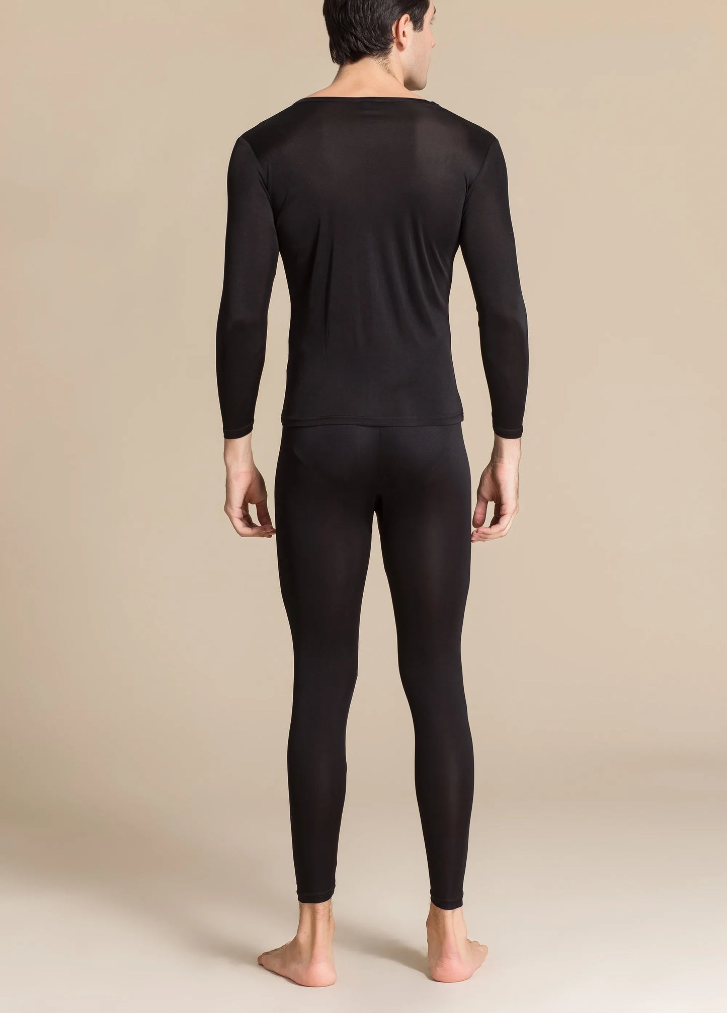 Lange Unterwäsche aus Seide für Herren, lange Unterhosen aus Maulbeerseide, Ober- und Unterteil, Thermounterwäsche-Set/Grundlagen