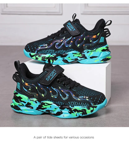 Boys Running Shoes 2022 Design Children Sneakers Mesh Kids Casual Sneakers 7-12 Years Children Sneakers for Boys.