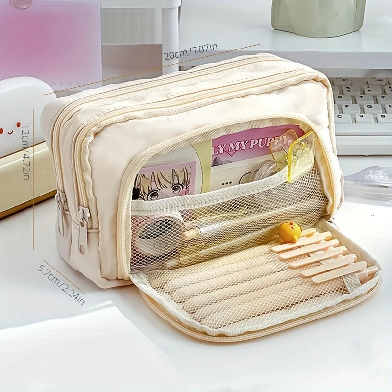 Kawaii Große Kapazität Stift Tasche Koreanische Bleistift Beutel Multilayer Schule Fall Schreibwaren Halter Tasche Student Zurück zu Schule Liefert.
