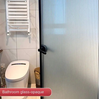 New Reeded Glass Window Privacy Film Opaque UV Protection Static Stripe Decorative Window Film Anti-peep Glass Frosted Film.