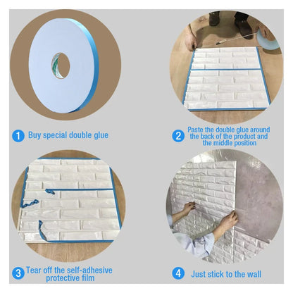 30x30cm Decorative 3D Wall Panel Diamond Stone Brick Living Room TV Background Decals Tile Mold 3D wall sticker bathroom kitchen