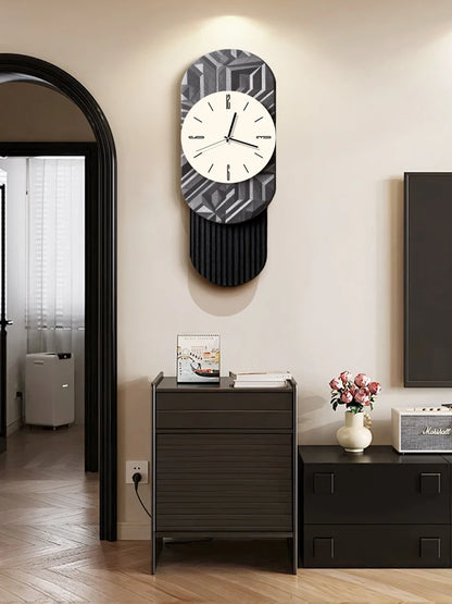 2026 Retro-Kunst-Wanduhr für Wohnzimmer, Zuhause, 2025, neue leichte Luxus-High-End-Uhr, geräuschlose Wanduhr