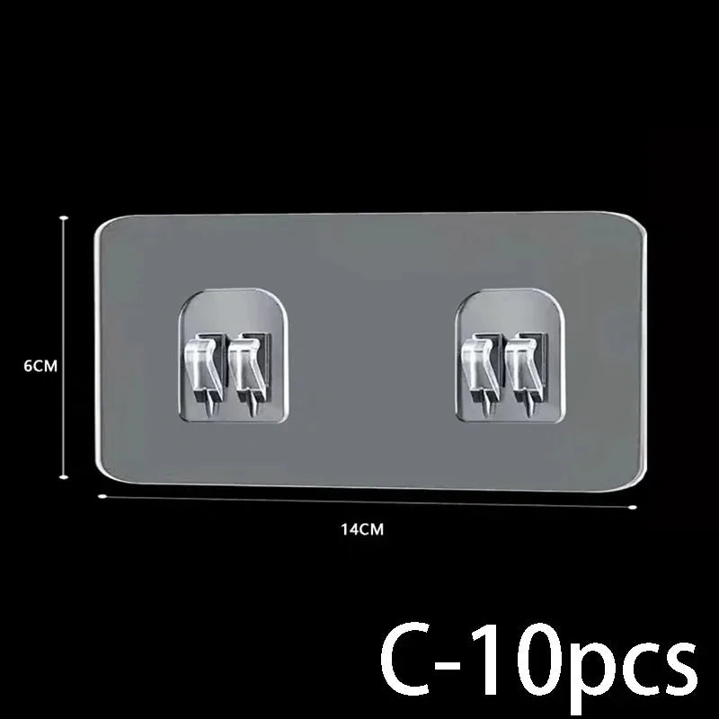 Wasserdichter, stark klebender Haken-Regal-Aufkleber für Badezimmer, Küche, Wandregal, Küche, zum Kleben von Wandschrauben, Haken, Lagerregal