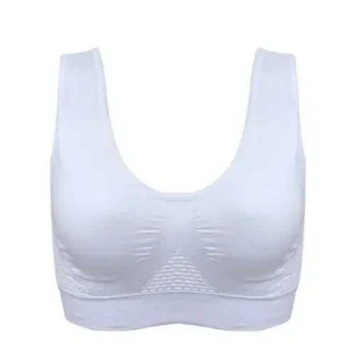 Breathable Sports Bra Top Fitness Women Brassiere Removable Padded Sport Bra Running Gym Seamless Push Up Bras
