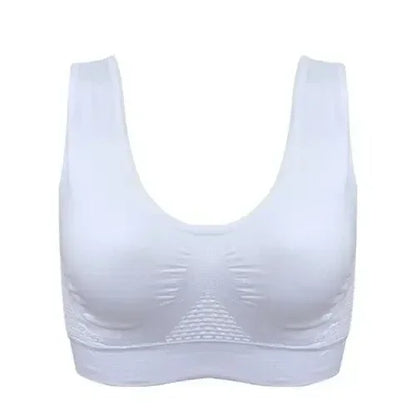 Breathable Sports Bra Top Fitness Women Brassiere Removable Padded Sport Bra Running Gym Seamless Push Up Bras
