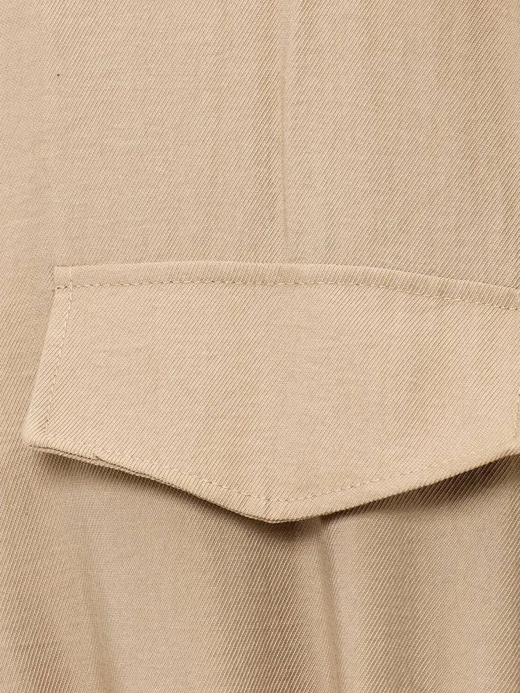 2025 Summer Vintage Casual Chic Women Jumpsuits Solid Sleeveless Belt Wide Leg Bodysuits Fashion Jumpsuit.