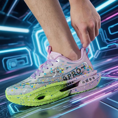 New Soft Sole Cushioning Men's Running Shoes for Women High-quality Road Jogging Shoes Light Comfy Sneakers Reflective Night Run