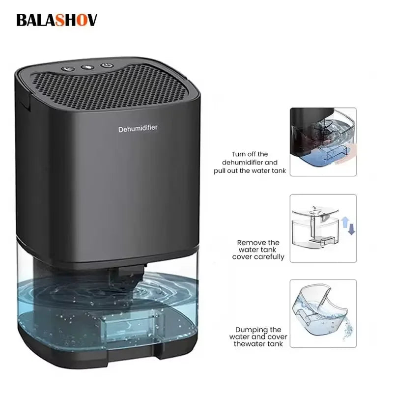 Air Dehumidifier Portable Mute Moisture Absorbers Machine Air Dryer For Home Bedroom Office Kitchen Deodorizer Dryer EU/US plug.