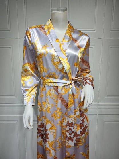 Frühling Muslimische Frauen Kleid Seide Marokkanischen Kaftan Langarm Türkei Dubai Spitze-up Abaya Islamische Kleidung Vestido Indien Kleider 2022.