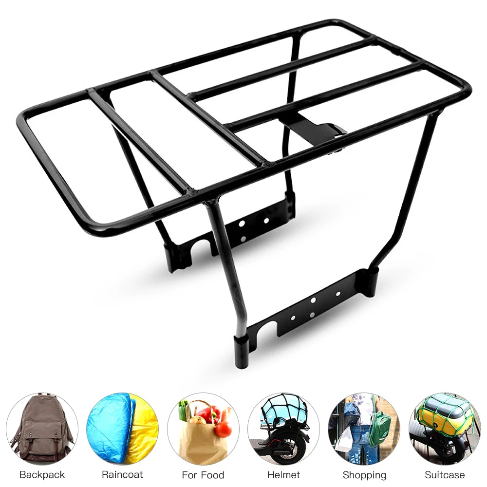 Electric Scooter Rear Rack Solid Bearing Scooter Luggage Cargo Rack Solid Steel Carrier Rack Replacement for Xiaomi M365 1S Pro.