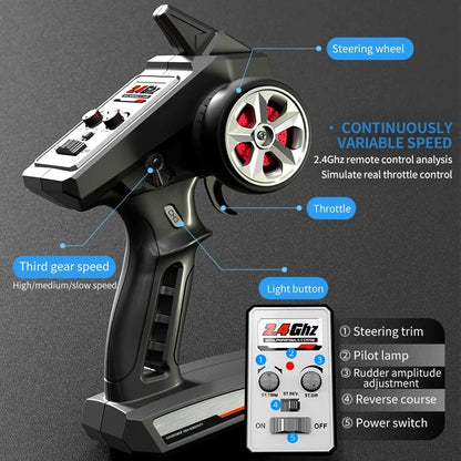 16307PRO 1:16 70KM/H Brushless Remote Control Car High Speed Drift Racing Car Four Wheel Drive Off Road Vehicle Boys Toy Gift.