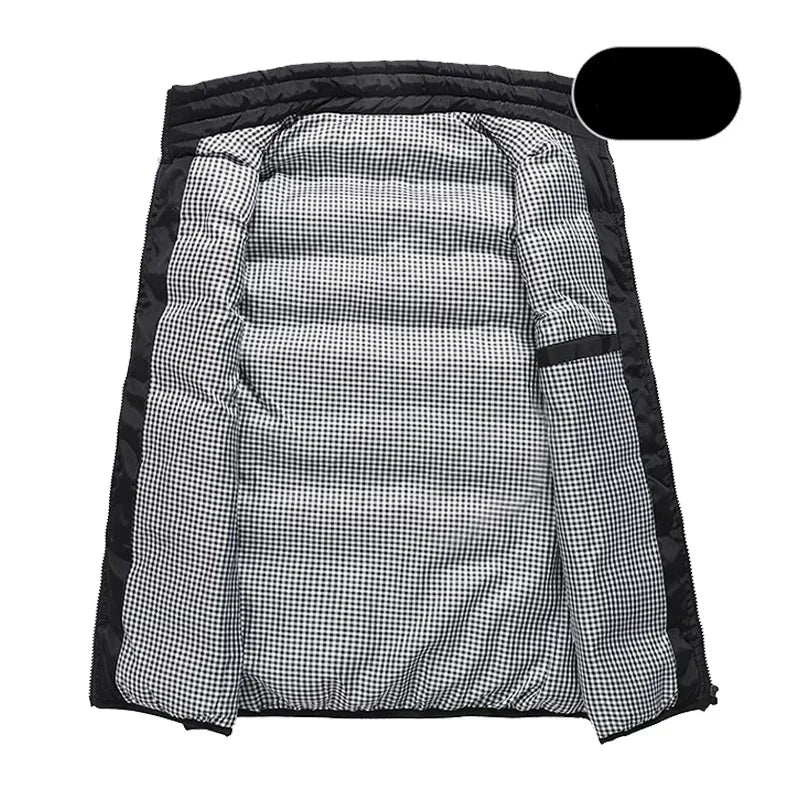 Men's Embroidery Brand High Quality Warm Vest Vest, Autumn and Winter Luxury Fashion Brand, Sleeveless Outdoor Windproof Jacket.