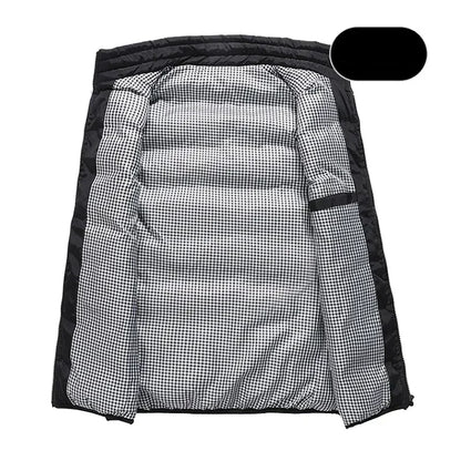 Men's Embroidery Brand High Quality Warm Vest Vest, Autumn and Winter Luxury Fashion Brand, Sleeveless Outdoor Windproof Jacket.