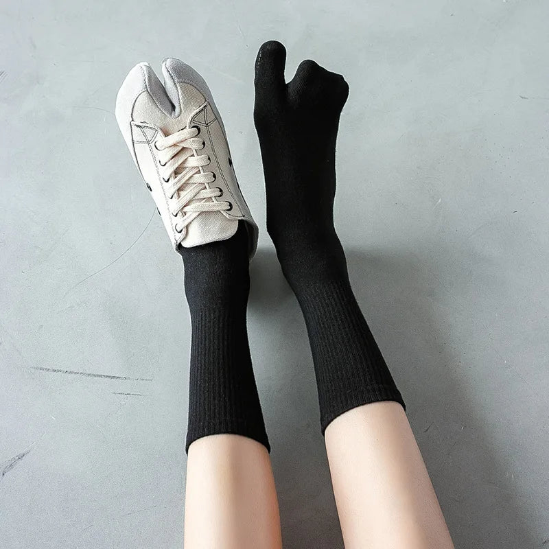 Fashion Japanese Style Tabi Toe Socks for Men Women Summer Fiber Two Finger Socks Kimono Flip Flop Sandal Split Tabi Toe Sock.