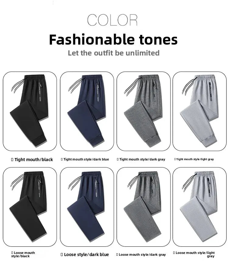 Men's Plus Size M-8XL Casual Loose Sports Pants Straight Leg Harlan Long Trousers Spring Autumn Long Pants Male Clothing 145KG.