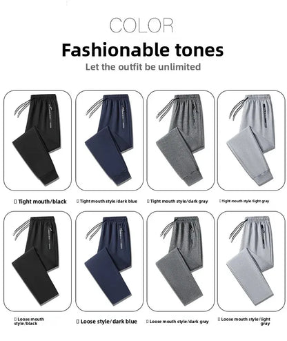 Men's Plus Size M-8XL Casual Loose Sports Pants Straight Leg Harlan Long Trousers Spring Autumn Long Pants Male Clothing 145KG.