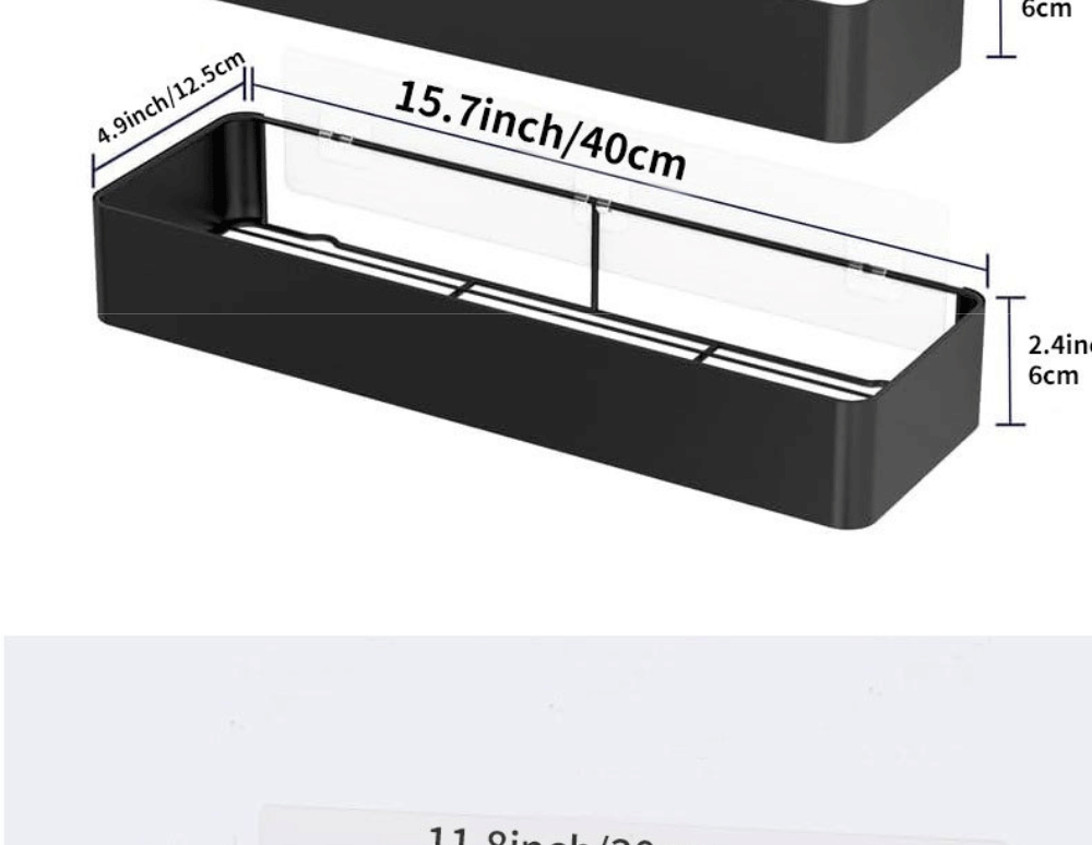 2 Packungen schwarzes Duschregal zur Wandmontage, Badezimmer-Organizer, Regal mit Haken, Küchendekoration, Regale an der Wand