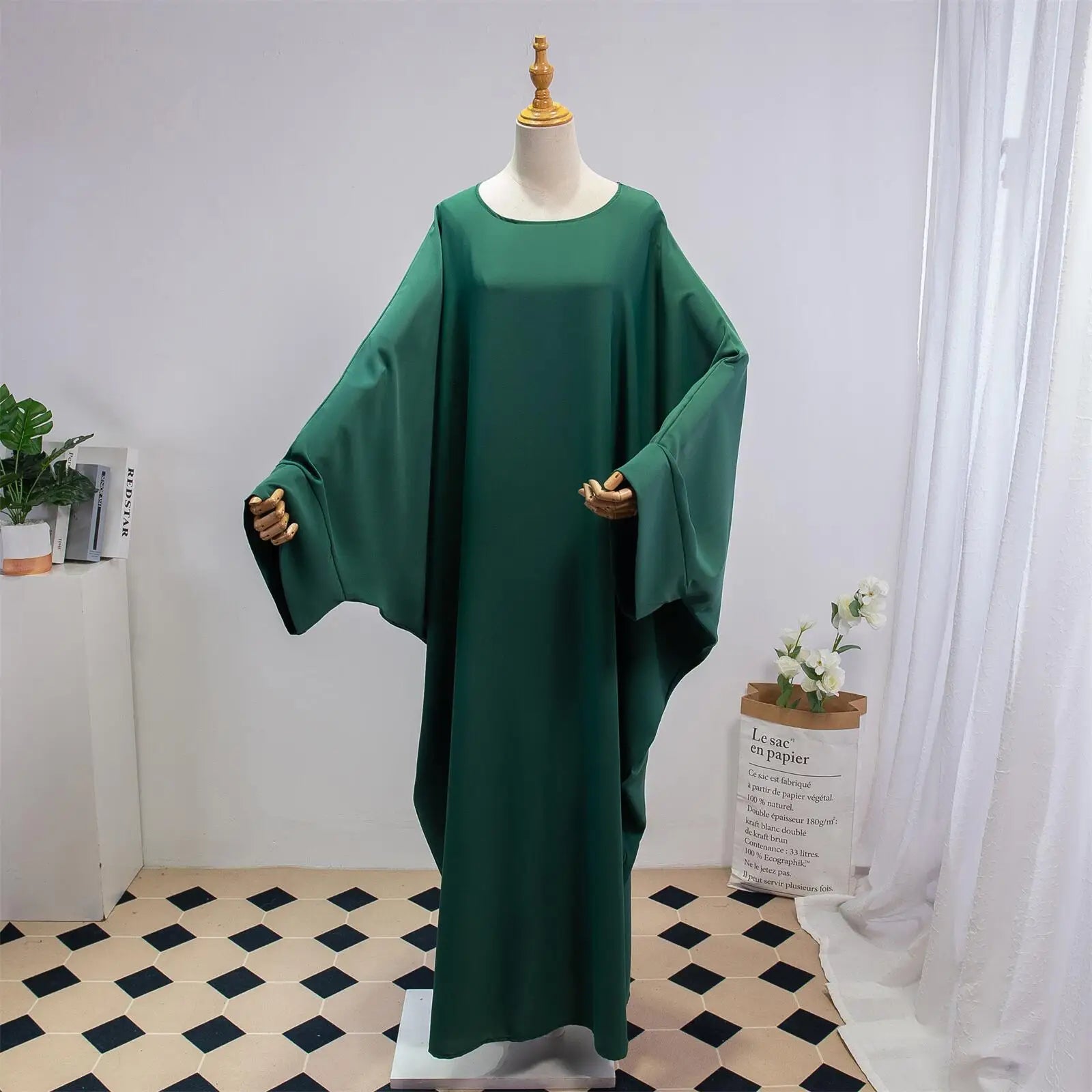Two Pieces Muslim Abaya Women Jilbab Islamic With Hijab Clothing Dubai Saudi Robe Turkish Modesty Prayer Dresses Loose Kaftans.