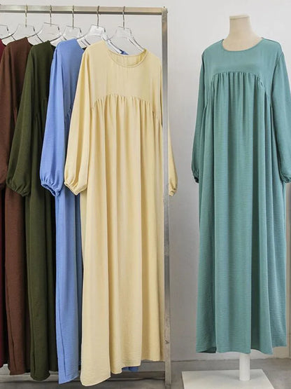 Muslim Women Dubai Abaya luxury kebaya Solid Color Long Dress Modest Ramadan Robe kaftan Femme musulmane african Islam Clothing.