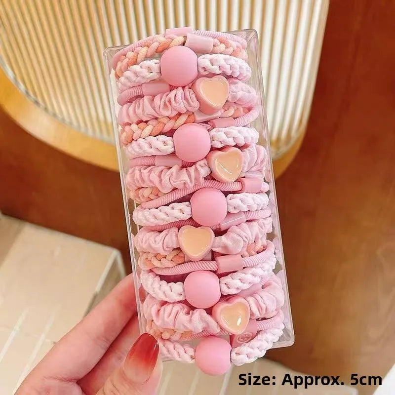 Korean Style Simple Children's Hair Ties Colorful Elastic Bands High Aesthetic Value for Girls Bun Tail Hair Bands Girls Hair....
