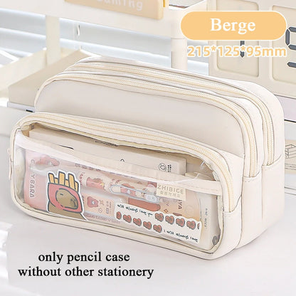 Neues einfaches Federmäppchen mit großem Fassungsvermögen für Schüler.