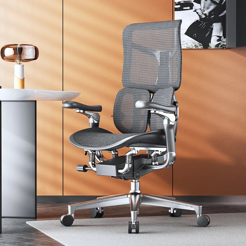 Drehbarer, ergonomischer Bürostuhl, Liegestuhl, moderner mobiler Luxus-Bürostuhl, Designer-Räder, Lese- und Konferenzstuhl, Wohnmöbel