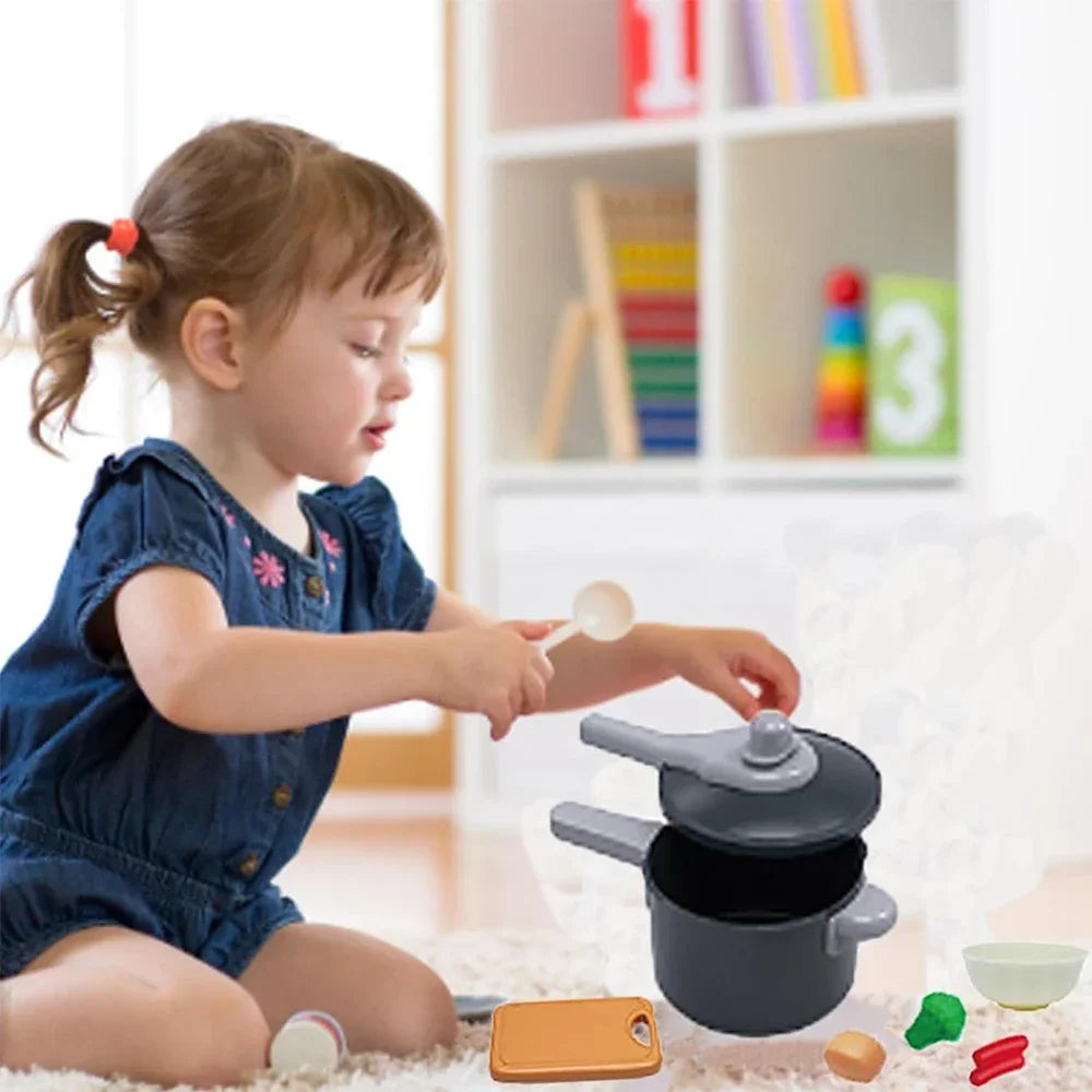 Kids Kitchen Toys Set 92/69/59 PCS Play Kitchen Accessories Kit with Play Pots Pretend Food Cooking Toy Toddler Girls Boy Gift.
