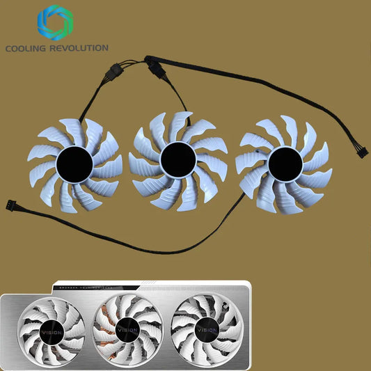 New for GIGABYTE GeForce RTX 3080 Ti RTX 3090 Vision OC 3X GV-N308TVISION GV-N3090VISION GPU Graphics Card Cooling Fan.