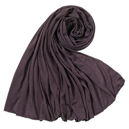 Hot Muslim Fashion Woman Soft Hijabs Scarf Shawl Plain Cotton Jersey Scarves Turban Women Long Shawls Head Wrap Headband Abaya