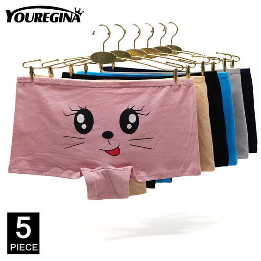 Panties cotton boxer women underwear Safety female panty print lingerie ladies girls intimate woman 5 Pcs/Lot.
