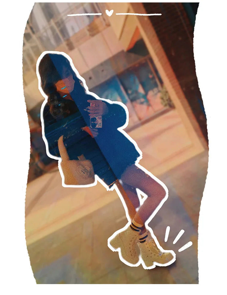 Women Platform Sneakers Canvas Shoes Personalized Luxry Heels Skateboard Lace Up Casual Fashion Outdoor Sneakers.