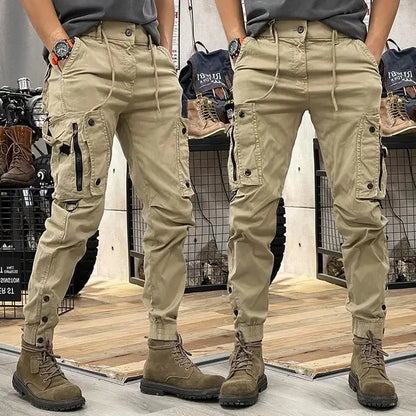 American Style Men's Workwear Pants Straight Leg Outdoor Tactical Casual Trousers Spring Autumn Cross-Border Loose Fit Long Pant