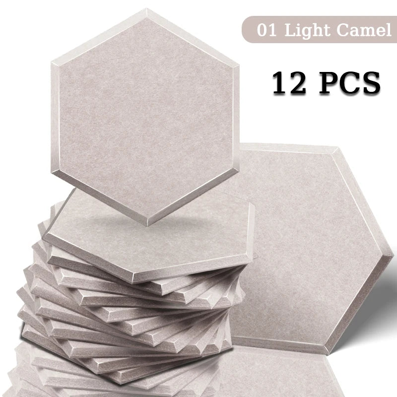 TOUO Acoustic Panel Sound Proof Decorative Wall Panels 12 PCS Acoustic Insulator High Density Noise Absorbing Isolator