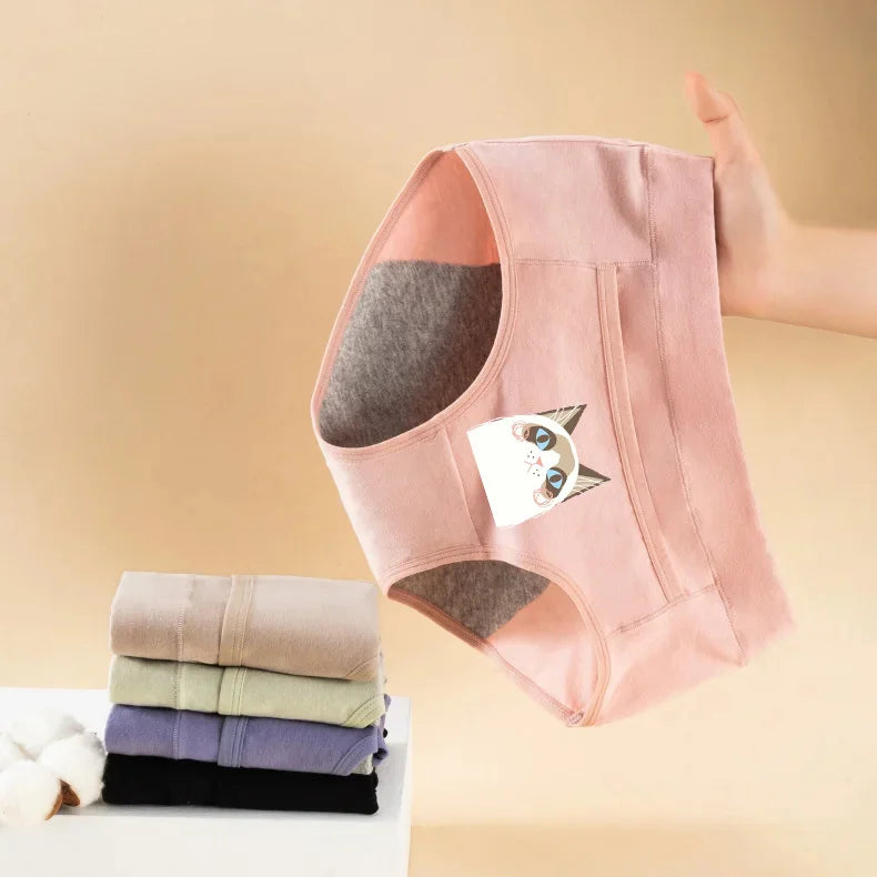 Women's Panties UnderwearLeakproofBreathable Briefs MenstrualPants PlusSizeWaterproof Mid Waist Organic Cotton Protective Briefs