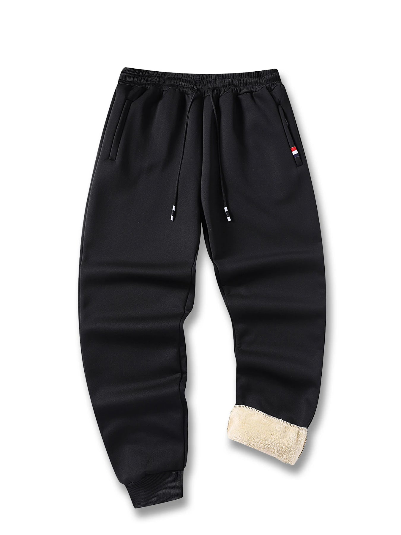 Men's Thicken Fleece Thermal Long Pants Winter Lambswool Warm Trousers Casual Jogging Drawstring Pants Male Sweatpants.