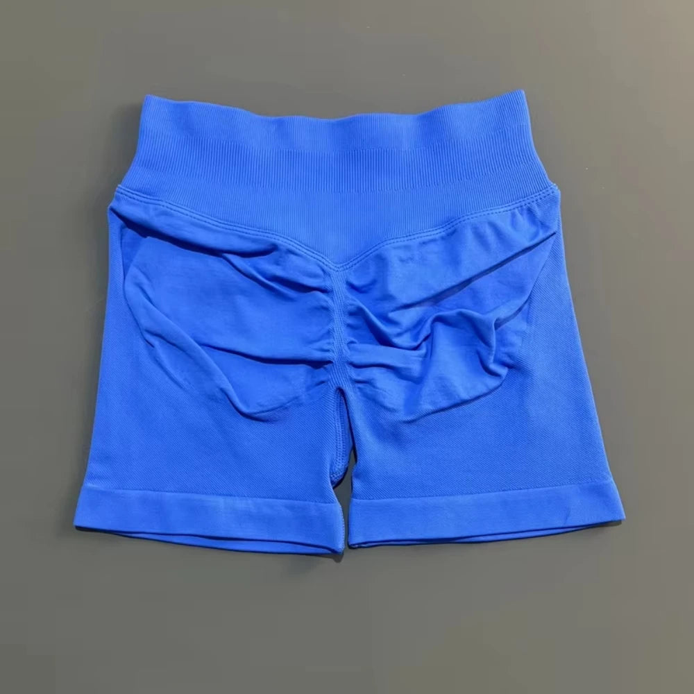 Impact Shorts Low Ribbed Band Gym Scrunch Women Sports Shorts Fitness Biker Short Workout Yoga Running Seamless Leggings.